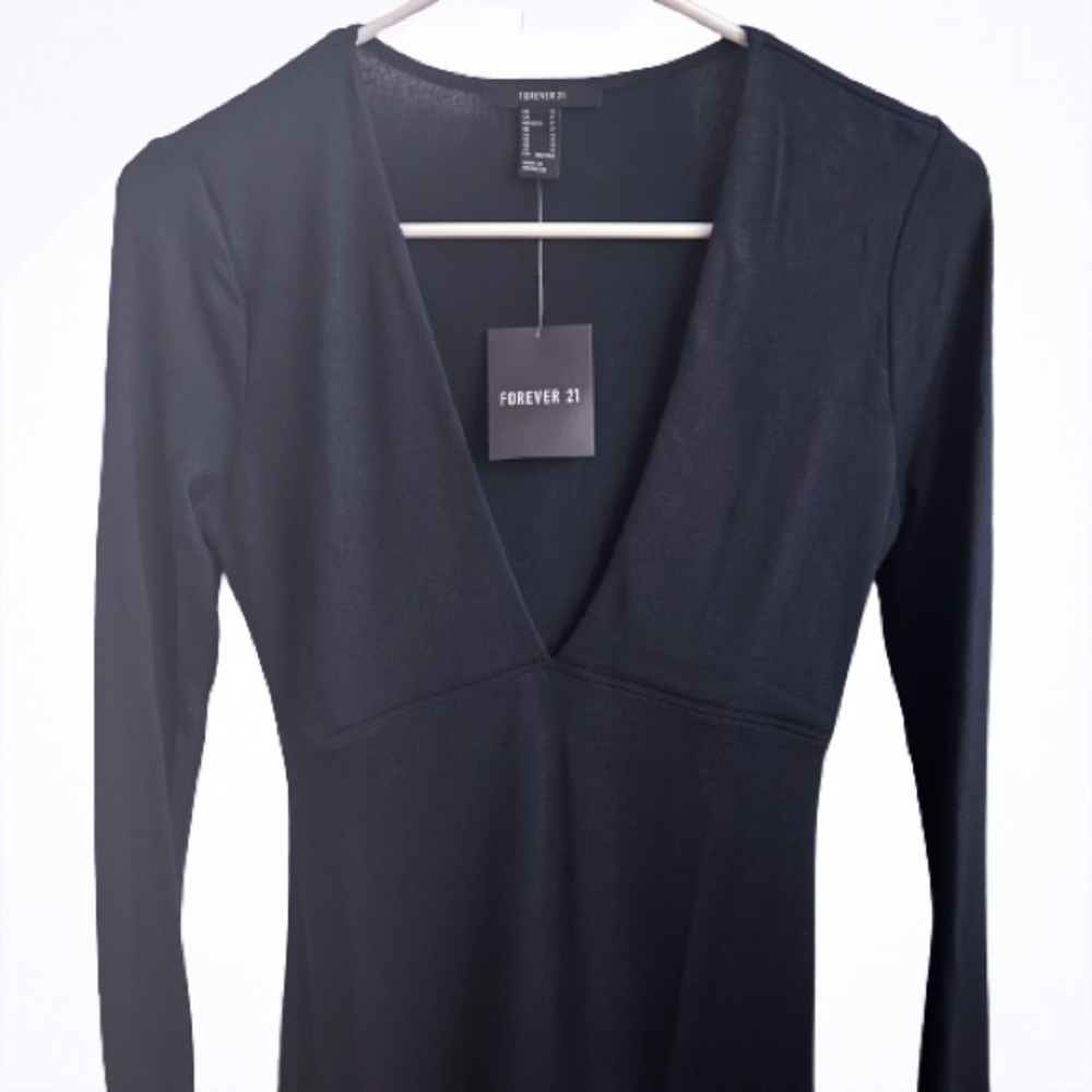 Knit Long Sleeve Midi Dress